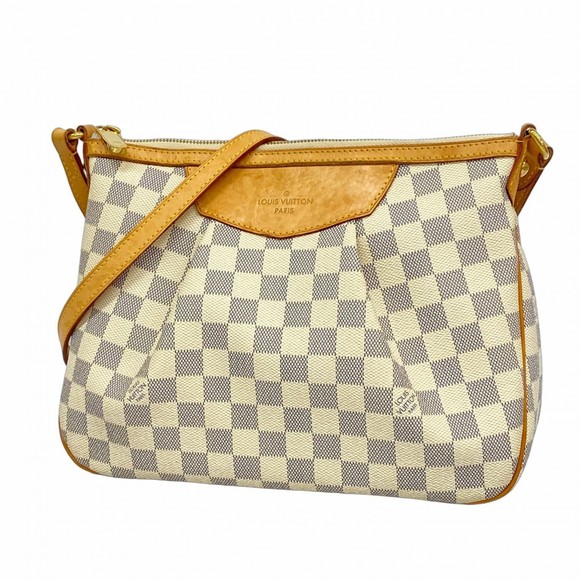 Louis Vuitton Damier Azur Siracusa PM Shoulder Bag N41113 White Women's - Picture 1 of 9